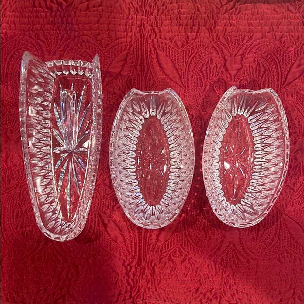Princess House Crystal Silverware Holders